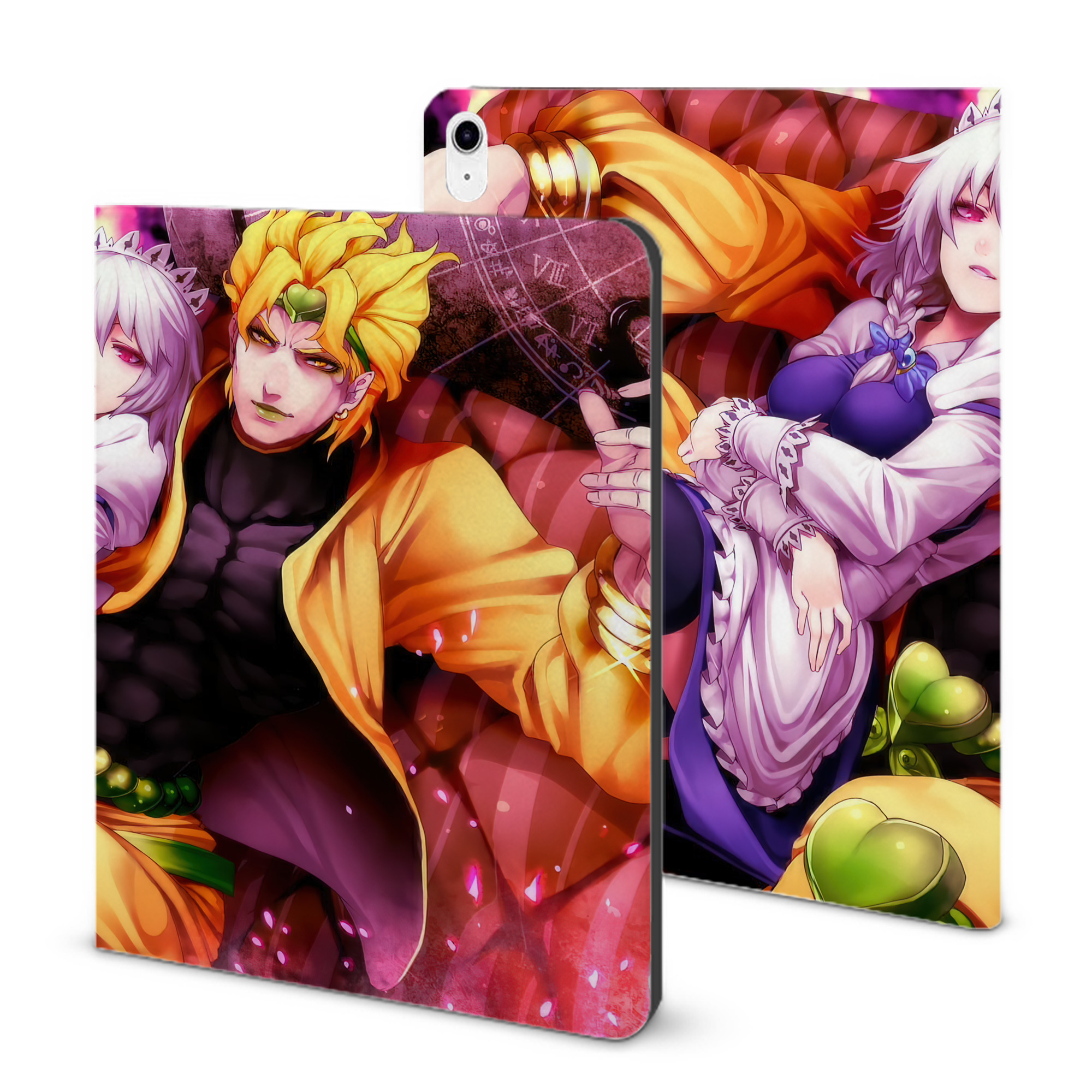 （画像用） ジョジョの奇妙な冒険 JoJo's Bizarre Adventure IPad ケース ブック型 PUレザー TPU 耐衝撃 軽量 薄型 ペン収納なし 全面保護 IPad 各モデル対応